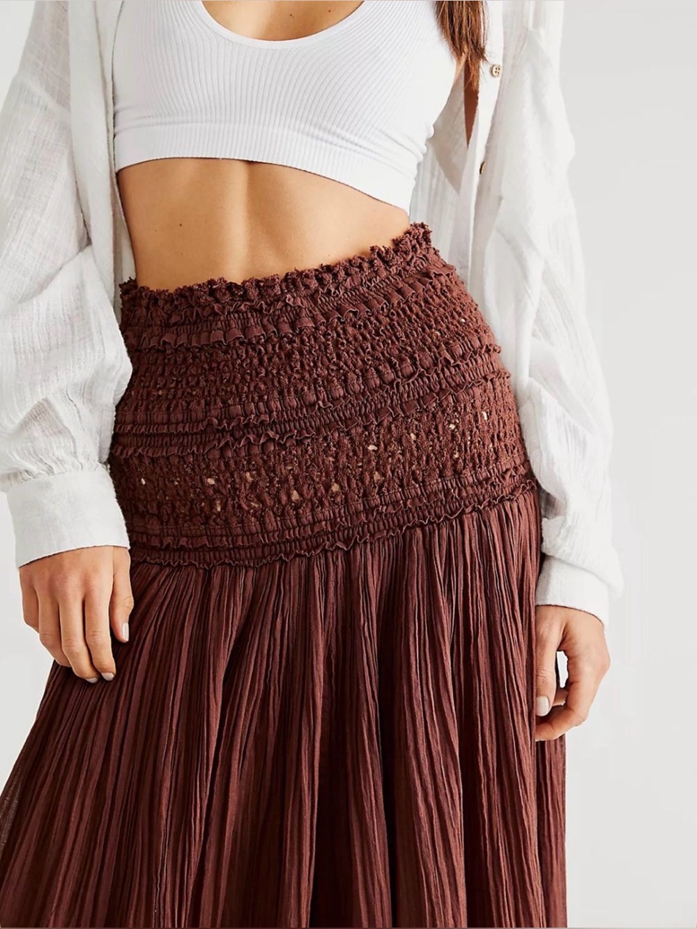 Free People Brown Skirt
